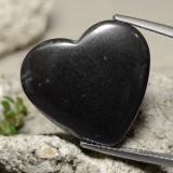 20.5mm x 19mm Heart Cabochon Hematite 24ct