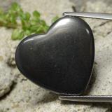 23 ct Opaque Heart Cabochon Hematite 20.5x19mm