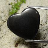23 ct Opaque Heart Cabochon Hematite 20.5mm x 19