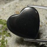 20.5mm x 19 Heart Cabochon Hematite 24ct