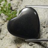 20.5mm x 19mm Heart Cabochon Hematite 24ct