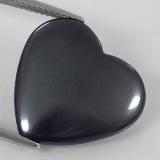 20.5x19 Heart Cabochon Hematite 23ct