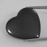 20.5x19 Heart Cabochon Hematite 23ct