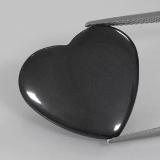 20.5x19 Heart Cabochon Hematite 23ct