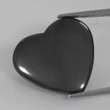 20.5mm x 19 Heart Cabochon Hematite 23ct