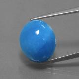 14.5x12.5 Hemimorphite 13ct Oval Cabochon in White Blue