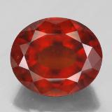 9 ct VS Oval Facet Hessonite Garnet 13mm x 11mm