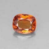 8x6.5mm Hessonite Garnet 2ct Cushion Cut in Cinnamon Orange