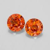 1.5 ct VS-SI Round Facet Hessonite Garnet 6 mm