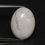 16mm x 12 Howlite 7ct Oval Cabochon in Greyish White