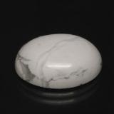 Click for Details 16x12.5 Howlite 8ct Oval Cabochon in Greyish White