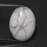 8 ct Opaque Oval Cabochon Howlite 16mm x 12.5