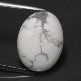 Click for Details 16x12.5mm Howlite 8ct Oval Cabochon in Greyish White