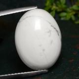 10 ct Opaque Oval Cabochon Howlite 17x13mm