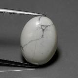 Click for Details 9 ct Opaque Oval Cabochon Howlite 16.5x13