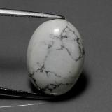 8 ct Opaque Oval Facet Howlite 16mm x 12
