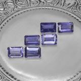 3 carat Violet Blue Octagon Facet Iolite 6x4mm