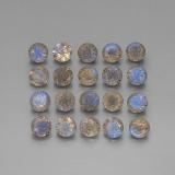 7 ct Transparent/Translucent Round Facet Labradorite 4.5mm