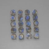 8 ct Transparent/Translucent Round Facet Labradorite 4.5mm