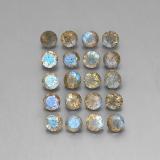 4.5mm Round Facet Labradorite 7ct