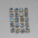 4.5 mm Round Facet Labradorite 7ct