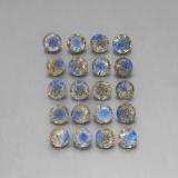 6 carat Multicolor Round Facet Labradorite 4.5mm