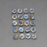 7 carat Multicolor Round Facet Labradorite 4.5mm