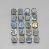 7 carat Multicolor Round Facet Labradorite 4.5 mm