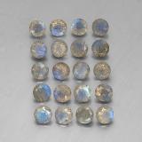 7 carat Multicolor Round Facet Labradorite 4.5mm