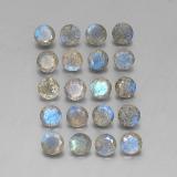 8 carat Multicolor Round Facet Labradorite 4.5 mm