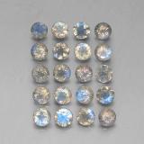 7 carat Multicolor Round Facet Labradorite 4.5mm