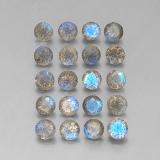 8 ct Transparent/Translucent Round Facet Labradorite 4.5 mm