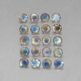 7 carat Multicolor Round Facet Labradorite 4.5mm