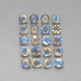 8 ct Transparent/Translucent Round Facet Labradorite 4.5 mm