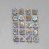 7 carat Multicolor Round Facet Labradorite 4.5 mm