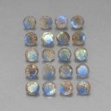 8 ct Transparent/Translucent Round Facet Labradorite 4.5mm