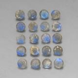 8 carat Multicolor Round Facet Labradorite 4.5 mm