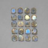 8 ct Transparent/Translucent Round Facet Labradorite 4.5 mm