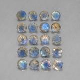 4.5 mm Round Facet Labradorite 7ct