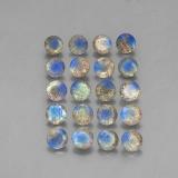 4.5 mm Round Facet Labradorite 8ct