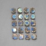 8 ct Transparent/Translucent Round Facet Labradorite 4.5 mm