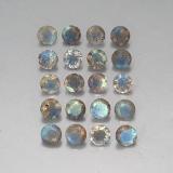 8 carat Multicolor Round Facet Labradorite 4.5 mm