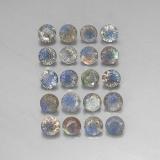 7 carat Multicolor Round Facet Labradorite 4.5 mm