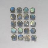 8 carat Multicolor Round Facet Labradorite 4.5mm