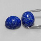 10mm x 8 Oval Cabochon Lapis Lazuli 9ct