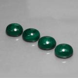7 carat Green Oval Cabochon Malachite 7mm x 6