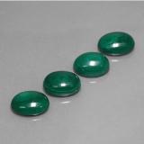 8mm x 6.5mm Malachite 7ct Oval Cabochon in Green
