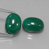 11.5mm x 8 Oval Cabochon Malachite 11ct