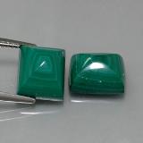 10x8 Malachite 10ct Baguette Cabochon in Green