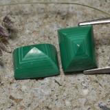 9mm x 7.5 Baguette Cabochon Malachite 8ct